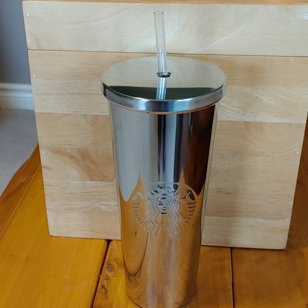STARBUCKS STAINLESS STEEL DRINK TUMBLER